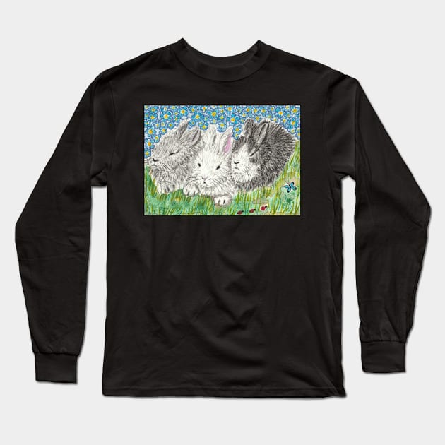 Bunnies Long Sleeve T-Shirt by SamsArtworks